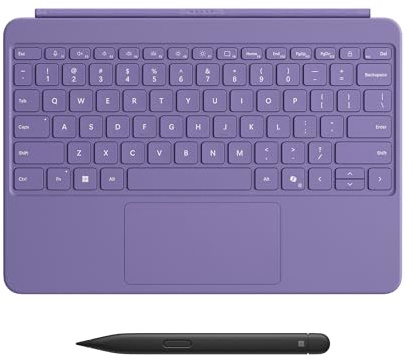 Clavier Microsoft Surface Pro 12'' avec Stylet Surface Slim Pen | Compatible avec Surface Pro 12 Pouces | Violet (Clavier AZERTY)