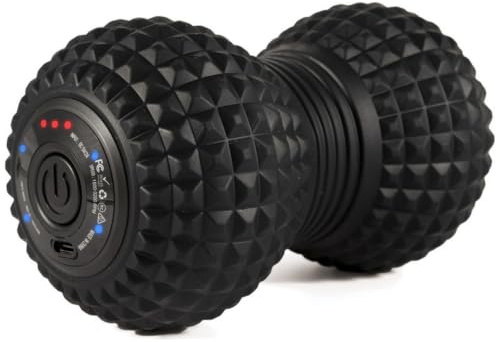 EXELLEON Vibrating Peanut Massage Ball, Back Roller for Spine and Neck