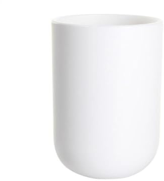 Yurosiay Bicchiere da spazzolino da denti, bicchiere da bagno, bicchiere di plastica, realizzato in robusta plastica PP, facile da pulire, adatto per l'igiene quotidiana e i viaggi, bianco naturale