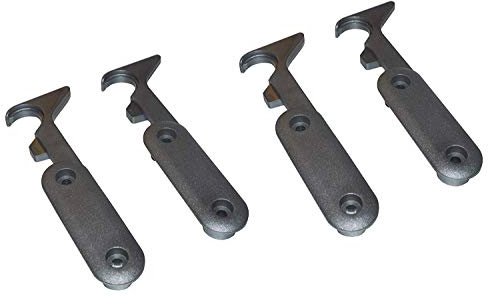 Gedotec Tischverbinder Tischplatten-Verbinder trennbar Set zum Anschrauben Table T2 zweiteilig | Arbeitsplatten-Verbinder Kunststoff schwarz | 1 Set bestehend aus 4 Stück Möbelverbinder