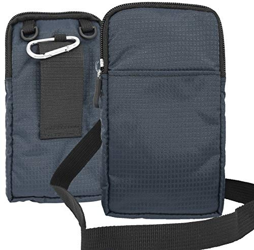 jbTec Stylische Umhängetasche für Handy Geldbeutel UVM. 165x90x30mm Handytasche zum Umhängen Damen Herren Navy-Blau