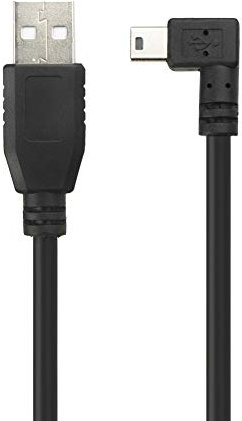 baolongking USB-A-Stecker auf Mini-USB-Kabel, 90 Grad, rechtwinklig, Mini-5P, Datensynchronisations- und Ladekabel für Gar-min Dashcam, Auto, GPS, Navigator, DVR, Digitalkamera(5 m)