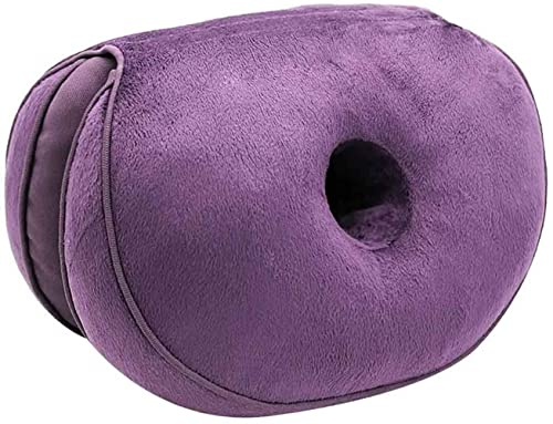 Dual Comfort Cushion Lift Hips Up Sitzkissen, Lift Hips Up Sitzkissen, Orthopädisches Memory Foam Stützkissen für Ischias, Steißbein und Hüfte Druckentlastung auf dem Rücken (Lila)