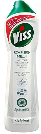 Viss Scheuermilch, original effektives Reinigungsmittel mit 100 % natürlichen Reinigungspartikeln, 500 ml