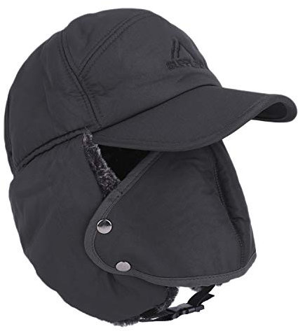 RUIXIA Herren Fliegermütze Wintermütze Trappermütze Fellmütze mit Ohrenklappen Winter Winddicht Warm Pilotenmütze Schirmmütze Skimütze zum Skifahren Eislaufen Radfahren Outdoor-Aktivitäten