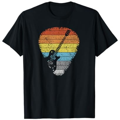 Gitarren für Gitarristen Retro Vintage Fun Plektrum T-Shirt