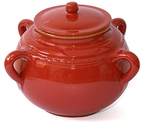 Colì Legumiera Rossana con Manici, Pentola in Terracotta Maioliche e Terrecotte dal 1650, Diametro 25 cm