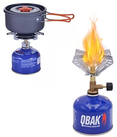 Bombona de Gas Azul Butano de Rosca, Recambio para Cocina Portátil para Camping ,Cartucho de 230g, Bombona pequeña para cocinar y Acampar