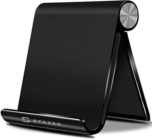 STAZER Tablet Halterung, Handyhalter, Handy Ständer, Handyhalterung Tisch, Tablet Ständer, Ipad ständer, Handyständer kompatibel mit iPhone 13 12 11, iPad, Samsung, Huawei usw