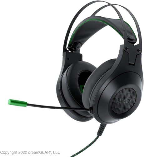 Bionik Sirex Gaming Headset with Mic for Xbox Series XS: 50MM Drivers, Memory Foam, Mute Switch, Adjustable Head Beam, Xbox One/ PS5/ Nintendo Switch OLED/PC/Mac