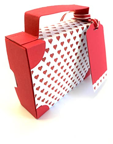Generisch Reisekoffer aus Papier und Karton 12x9x3,5cm | Geschenkverpackung, Für Geldgeschenk zum Urlaub, Für Reisegutschein, Edel und handgemacht, Aus hochwertigen Materialien