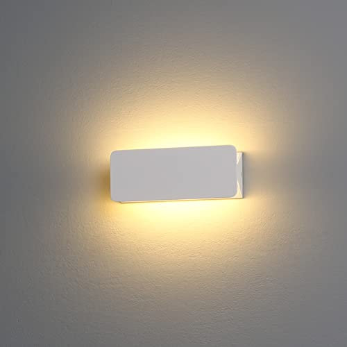 DAWALIGHT Verstellbare Wandleuchten 4W 3000K Warmweiß LED Wandlampe Innen Modern für Landhaus Wohnzimmer Schlafzimmer Eingang Hotel Treppe Korridor, Aluminium, Weiß