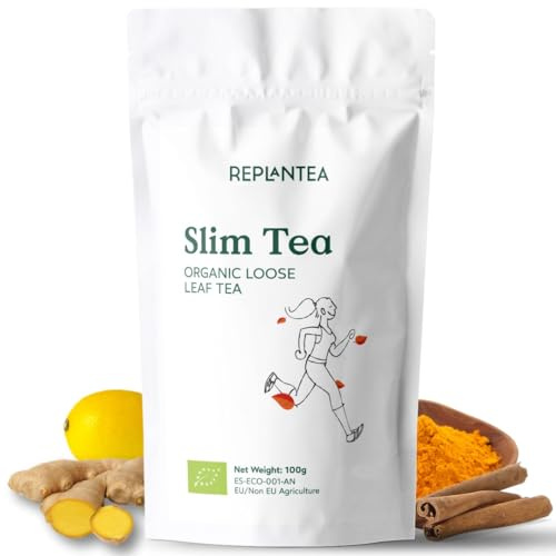 TISANA DRENANTE REPLANTEA® 100% BIO 100g (50 Tazze) | Tisana Detox con Matcha, Mate, Zenzero, Curcuma, Cannella e Menta