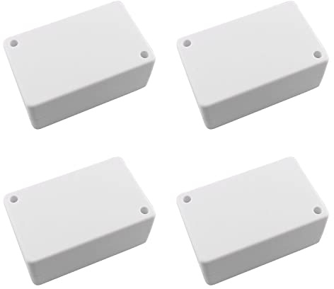 DGZZI 4pcs Electrical Junction Box Electric Plastic White Waterproof Project Junction Case 3.15x1.97x1.38 inches (80x50x35mm)