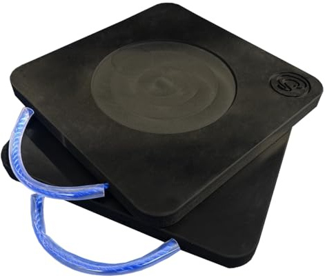 Ein Paar Abstützplatten für Kran aus Polyethyle 60 x 60 x 6 cm – 2 Unterlegplatte bis 20t pro Platte, robuste Kranplatte zur Lastverteilung für Krane, Anhänger, Wohnmobile und Servicefahrzeuge