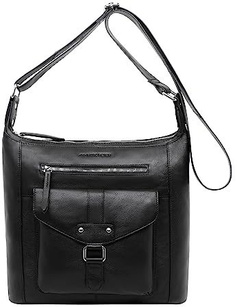 Marc Peter Melbourne Damen Schultertasche I Damen handtasche aus Nappaleder I Vintage Umhängetasche