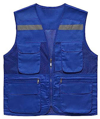 Mymyguoe Giubbotto di sicurezza per uomo e donna, multifunzione, traspirante, protezione di avvertimento, giacca da pilota, giacca da lavoro, giacca di sicurezza per attività all'aria aperta, gilet da