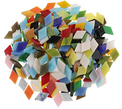 Lot de 300 carreaux de mosaïque en verre de couleurs assorties pour loisirs créatifs 12 mm