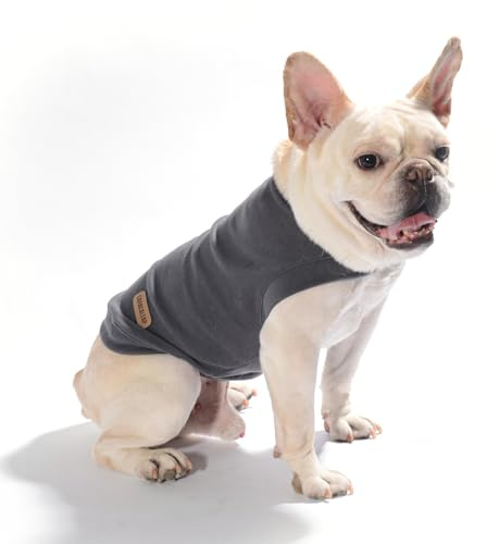 Caracaleap Hund Pullover - Hundemantel Weiche und Warm T-Shirt Hunde Winter Kleidung Mantel Katzenpullover Sweater für Mittelgroße Hunde XL Dunkelgrau