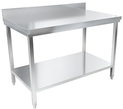 METRO Professional Arbeitstisch GWTS4127B, Edelstahl, 120 x 70 x 85 cm, Silber