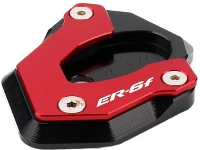 SeitenstäNder Verbreiterung Fit -Verwendung for Kawasaki ER-6N ER6N ER 6N ER-6F ER6F ER 6F 2012-2016 2015 Motorrad CNC Kickstand Sidestand Stand Extension Enlarger Pad SeitenstäNder Motorrad ( Color :