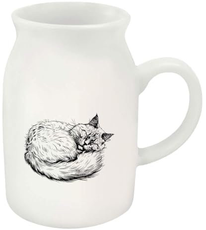 Azeeda 300ml 'Sleeping Persian Cat' Ceramic Milk Jug (MJ00015630)