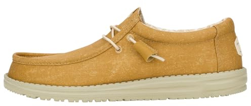 HEYDUDE - Wally Stretch Canvas, Men Slip-On Shoes, Cumin Brown/Stone Grey, M7