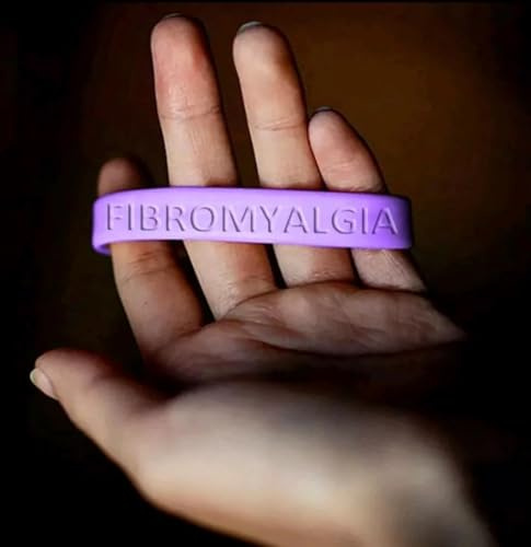 Fibromyalgia Silicone Rubber Wristband Available (Black)