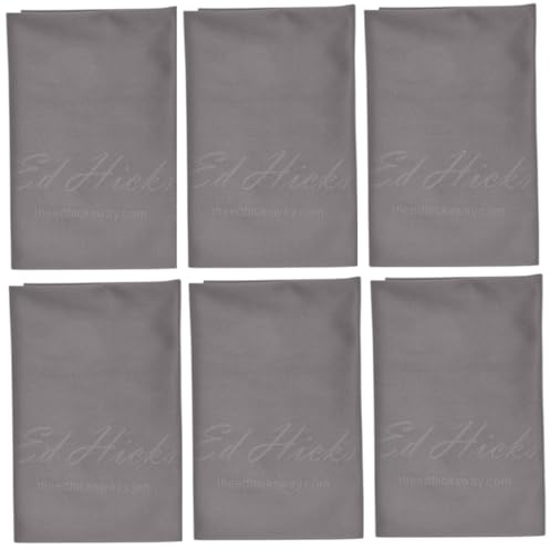 Ed Hicks 6 Extra Large Premium Microfibre TV Screen Cleaning Cloths— 30cm x 30cm— for Cleaner OLED TV Screens, Car Screens, Tablets, Laptops, Computers etc ⭆ Double Sided Cleaning