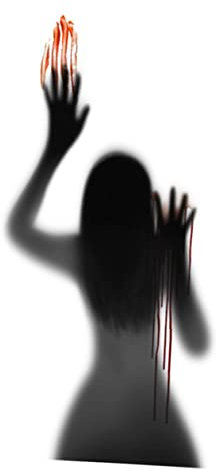 Angoily Halloween Decals Bloody Handprint Wall Stickers Scary Decorations for Halloween Party Home Decor