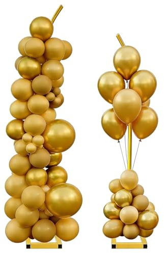 Balloon Arch Stand Set Of 2, 241& 204 cm Metal Arch Backdrop Stand With Square Base Wedding Arches Frame Birthday, Wedding, Baby Shower And Any Celebration Halloween Party Supplies