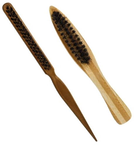 SOIMISS Bartpflegebürste Borstenhaarbürste mit Bartreinigungsbürste für Männer Salon-bartbürste Herrenbartbürste für Friseursalons Barbershops und Heimgebrauch