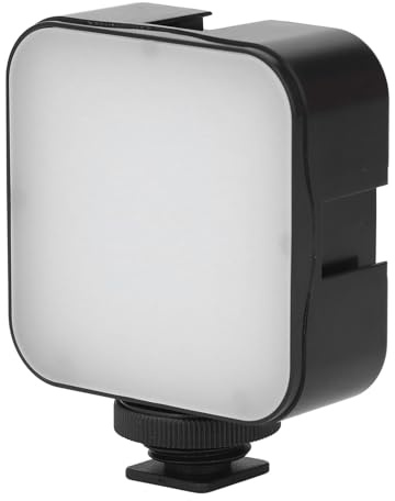 Tbest Luce Video a LED Sulla Fotocamera 6500K 49leds Illuminazione Fotografica Portatile per lo Streaming Live Registrando una Uniforme Luminosa a Bassa Alimentazione da Batterie AA