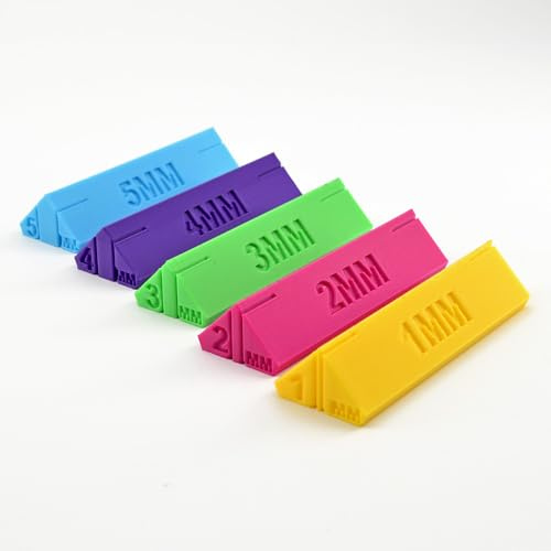 NEWISHTOOL Edge Trimming Guide Template for Accurate Cutting and Marking, Pack of 5, 1mm-5mm Gap Cutting Aids Tool for Car Vinyl Wrapping, Window Tinting,Sign Making, Wallpaper Edges Cut