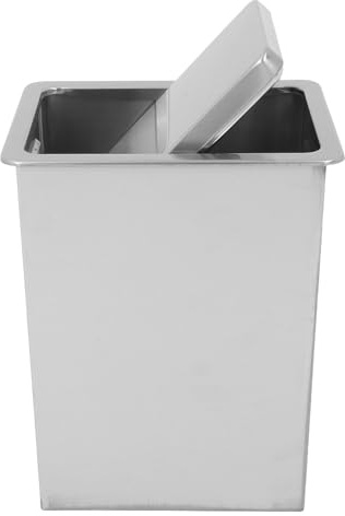 OSALADI Secchio da Cucina in Acciaio Resistente con Coperchio a Bilico Integrato Secchio da Banco Compatto per Cucina e Bagno Cestino Incasso da Tavolo Resistente alla Corrosione per