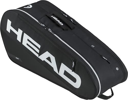 Head Tour Team Tennistasche, schwarz/orange, 6R | Fassungsvermögen: 6 Schläger
