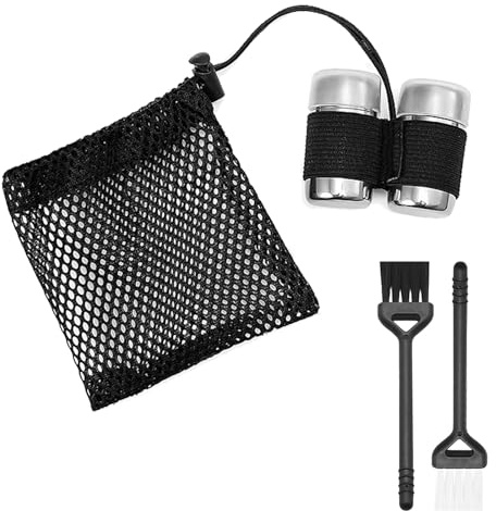 Travel Salt and Pepper Sets, Mini Salt and Pepper Sets for Camping Seasoning and Outdoor BBQ, Portable Condiment Set with Storage Bag and Two Brushes, Complete 4-Piece Collection