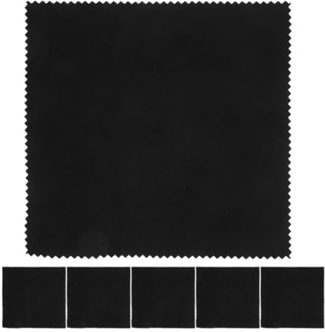 ULTECHNOVO Instrumentenpflegetücher Mikrofaser 6 Stück Schwarz Weich Strapazierfähig für Gitarren Blockflöten Klavier Effektive Reinigung