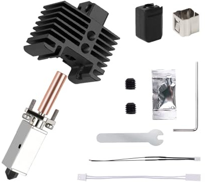 Tofelf Bambu Lab Hotend X1 - Assemblaggio in carbonio con ugello rimovibile da 0,4 mm in acciaio temprato per stampante 3D Bambu Lab X1