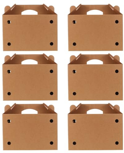 COOPHYA 6PCS Poultry Cardboard Transport Carrier Box - Ventilation Handheld Shipping Box for Birds, Rabbits, Small Dogs and Small Animal Transportation 12.2x8x5.1''