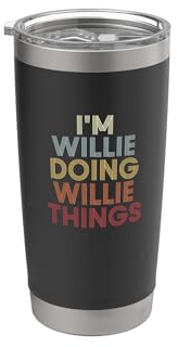Willie Name Willie Personalized Name First Given Bicchiere termico in acciaio inox doppia parete