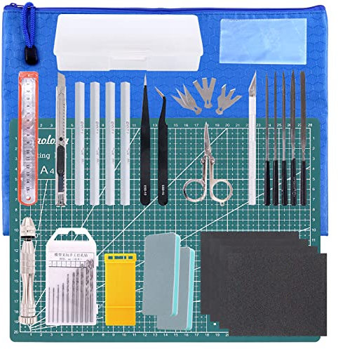 Rustark 27 Stück Modellbauwerkzeug Set Gundam Modeler Grundwerkzeuge Set Gundam Modell Werkzeuge für Professionelles Gundam Hobby Automodell Modellbau