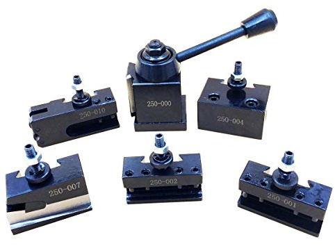 0XA Wedge Type Quick Change Tool Post Set for Mini Lathe 6-9 Inch Swing Steel Material | provides built in quick tool changing versatility with positive rigidity to meet the most exacting working tolerances