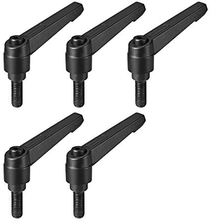 sourcing map 5 Stück Klemmhebel Griff M8 x 16mm Verstellbarer Maschinengriffe Klemmhebel Außengewinde Griff Maschinengriffe Verstellbarer Griff für Werkzeugmaschinen Schweißgeräte Druckgeräte