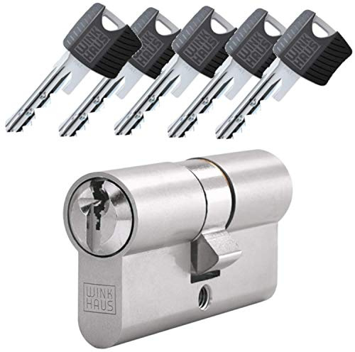 WINKHAUS keyTec RPE Doppelzylinder 80-35 mm | Profilzylinder Schließzylinder mit Not- und Gefahrenfunktion Aufbohrschutz Pickingschutz | Patentschutz | inkl. 5 Schlüssel & Sicherungskarte