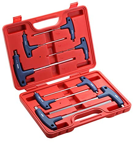 HIOD Juego de Llaves Allen Llaves Hexagonales con Mango en T Métrico 2-10mm Llave Hexagonal,8-pcs