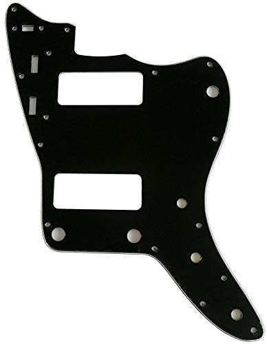 Passend für US Jazzmaster mit P90 Pickups Style Gitarre Pickguard (3-lagig, schwarz)