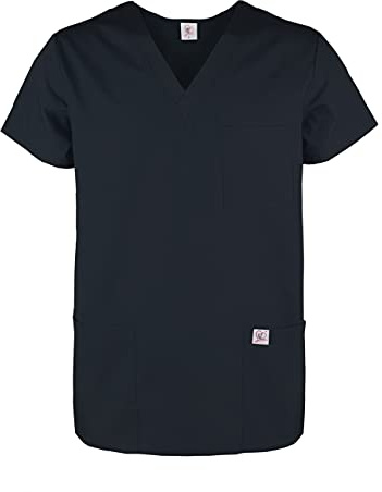 JONATHAN UNIFORM Casacca Medico Divisa Sanitaria Uomo 3 Tasche Taglia Tall, Casacca Sanitaria Dentista Infermiere Sala Operatoria (Nero, M)
