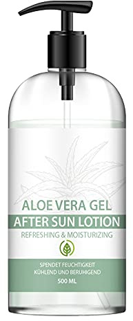 NEU: SaintNutrition® AFTER SUN - ALOE VERA GEL | für alle Hauttypen geeignet mit extra viel Feuchtigkeit, 500 ML