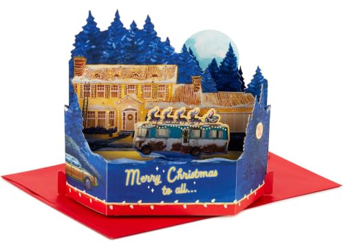 Hallmark Paper Wonder 999XSO2005 Pop-Up-Weihnachtskarte mit Musik (National Lampoon's Christmas Vacation, spielt Hallelujah Chorus)